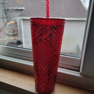 New!!! Starbucks Red Jeweled Venti 24 oz Tumbler 2021 Winter Holiday